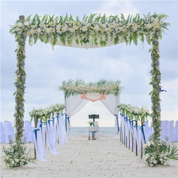 5pcs 5.5ft Artificial Eucalyptus Garland Fake Silver Dollar Eucalyptus Greenery - Picture 7 of 7